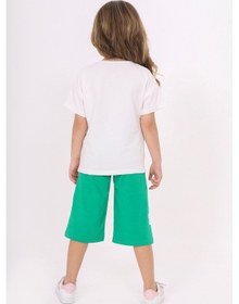 Resim Toontoy Kids Toontoy Kız Çocuk Baskılı Kaprili Takım Çimen Yeşili 