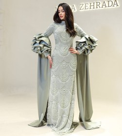 Resim Couture Eloise Tesettür Abiye - Haki / 36 