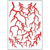 Resim Gogo A4 Sticker Set Şimşek Kırmızı-129 