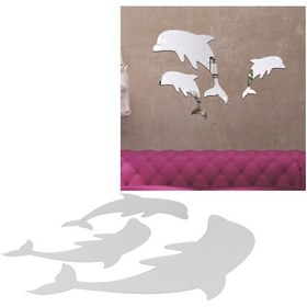 Resim Shineyee Gümüş Plastiğinden Su Geçirmez Ayna Duvar Sticker, Ev Dekorasyonu İçin 3 Parça Ve 15 Adet Çift Taraflı Bant, Canlı Deniz Foku Desenli, Odaları Zenginleştirir Ve Mekan Hissi Artırır 