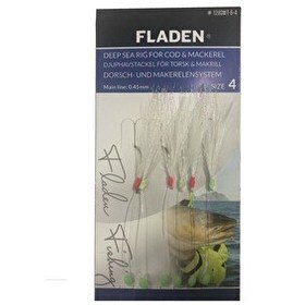 Resim Fladen F1280WT-6-1 Fladen Sabiki Beyaz Tüylü 1 Numara 6 Kancalı Palamut Çaparisi 