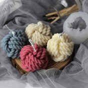 Resim Silikon Mum Kalıbı, 3D Örgü İplik Topu Tasarımı, DIY El Yapımı Mum Yapımı, El Yapımı Sabun Yapımı, Yaratıcı Reçine Mum El Sanatları, Ev Dekorasyonu İçin Dekoratif Ekranlı 
