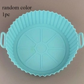 Resim Topnotch 1 Adet Rastgele Renk Silikon Fritöz Tepsisi Yıkanabilir Yapışmaz Dayanıklı 