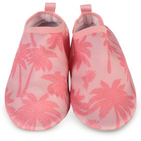 Resim Civil Girls Palmiye Baskılı Tabansız 32-36 Numara Deniz Ayakkabısı - Pudra - Pudra / 32 Numara 