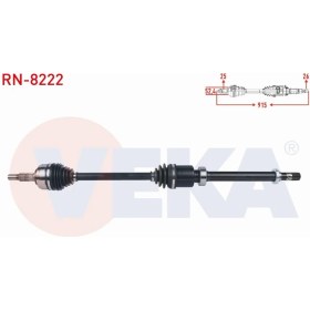 Resim Otoco Renault Captur 1.5 Dcı mt 6 Ilerı 2013- Komple Aks Sağ Ön Uzunluk 915MM 391000883R|391000367R 