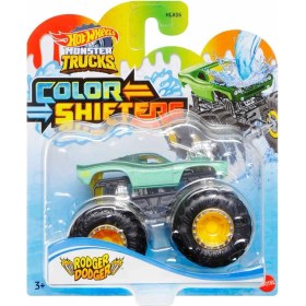 Resim Hot Wheels Monster Trucks 1:64 Renk Değiştiren Arabalar HGX06 HGX11 Rodger Dodger 