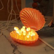 Resim LED Işıklı Kendin Yap Deniz Kabuğu Tasarımlı Lale Lamba 