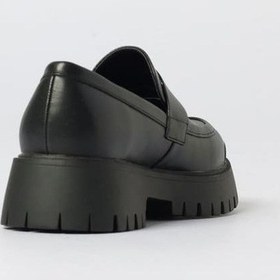 Resim Kadın Nibel Mocassıno Metal Burunlu Kalın Tabanlı Loafer Ayakkabı - Siyah Nero 