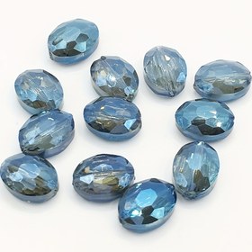 Resim 6 adet 16x20mm Oval Mavi İnek Gözü Cam Boncuklar - Işıltılı Elektro Kaplama DIY Takı Yapım Malzemeleri için Küpeler, Kolyeler, Bilezikler & Tırnak Sanatı Aksesuarları, Takı Yapımı için Cam Boncuklar, Kolye Boncukları, Parıldayan Boncuk Tasarımı, Pürüzsüz Boncuk Yüzeyi 