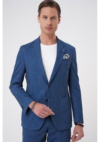 Resim Efor Comfort Fit Mono Yaka Çift Yırtmaç Torba Cep Casual Gece Mavisi Ceket C 701 Gece Mavisi 