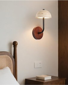 Resim Owen Traverten Mermer Desenli Ledli Aplik Krem 