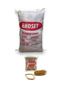 Resim Ekoset 100 x 5 MM Kauçuk Kalın Paket Lastiği 12 KG 