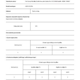 Resim Uğur UDD 370 DTKL 270 LT Dikey Muhafaza Dolabı 