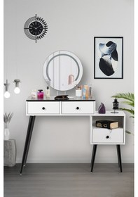 Resim Vera Granit / Makyaj Masası Aynalı / Makyaj Organizeri / Makyaj Masası Işıklı / Led Ayna 