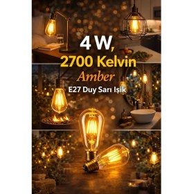 Resim ZMR Lumıxa 4W 2700K Rustik Ampul Amber 