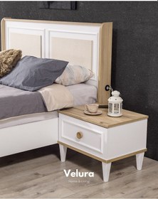 Resim Legna Modern Komodin Beyaz - Ceviz 