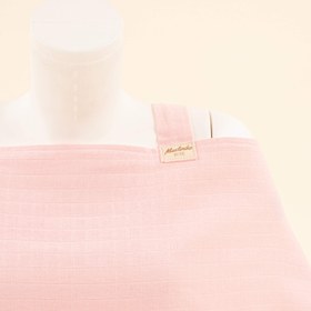 Resim Çift Katlı Muslin Emzirme Önlüğü - Şeker Pembe Muslin 