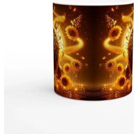 Resim Aslan Burcu Baskılı Kahve Kupası - Elementsel Doğa Krallığı Temalı Vs3 