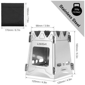 Resim Youmex Paslanmaz Çelik Kamp Ocağı: Katlanabilir, Hafif, Doğa Dostu Pişirme Çözümü Gümüş 