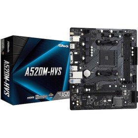Resim Asrock A520M-HVS AMD A520 4733 MHz (OC) DDR4 Soket AM4 mATX Anakart 