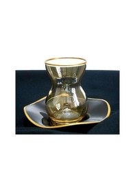 Resim Paşabahçe 96574 Amber Gold Çay Bardağı Takımı 6 Lı Altın 