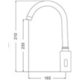 Resim Gms Ft005 Çift Girişli Fotoselli Musluk Bataryası 