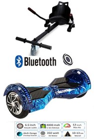 Resim Citymate Smart Balance Elektrikli Kaykay Hoverboard 8.5" - Hoverkart Set Akıllı Dengeli Ledli Bluetooth Hoparlörlü Gökmavi 