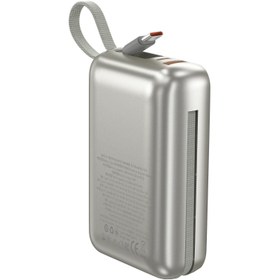 Resim Wiwu AS-182 Galaxy Pro Max Serisi Type-C Lightning Çıkışlı Taşınabilir Powerbank PD 45W 20000mAh Gümüş 