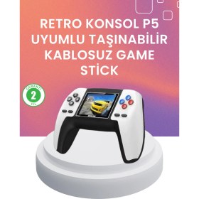 Resim Teknodayım Kompakt Retro Oyun Konsolu | P5 Gamepad ile Eski Günlere Dönün 