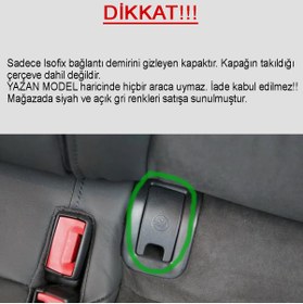Resim GCP German Car Parts Audi A4 Isofix Kapağı Siyah - Audi A4 B8 Çoçuk Koltuğu Isofix Kapak 