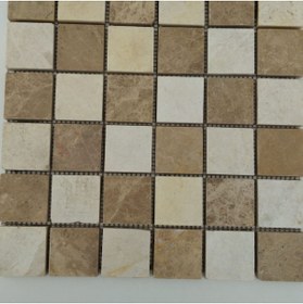 Resim SİPAHİMARBLE Cilalı Mix Traverten 5x5 Mozaik - Outlet 