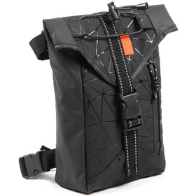 Resim K20160 Motosiklet Sürme Bacak Çantası Açık Çok Fonksiyonlu Siyah Siyah 