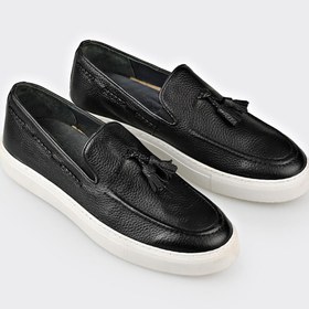 Resim Elle Shoes Siyah Deri Erkek Loafer 