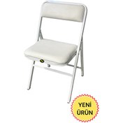 Resim Hey Modüler Mobilya Beyaz Katlanır Piknik Kamp Sandalyesi 