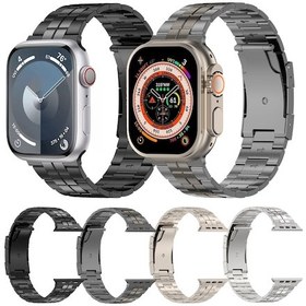 Resim iOS Uyumlu Watch Ultra 49mm Kaplumbağa Tokası Titanyum Steel Watch Kayış İçin 