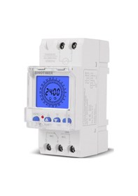 Resim Dijital Lcd Ekran 24 Saat Elektronik Zaman Saati 85-265v Din Ray Saatleri Programlanabilir Akıllı Analog Zamanlayıcı Anahtarı 15 Dakikalık Aralıklı 