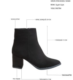 Resim SOHO Kadın Siyah Süet Bot & Bootie 16560 