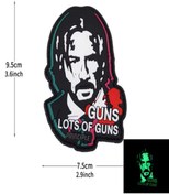 Resim QUİCKPREP Guns Lots of Guns Fosforlu PVC Patch – Glow in the Dark Etiket 9.5x7.5 cm 