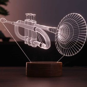 Resim Trompet Figürlü Dekoratif Hediye Led Masa Lambası | BYLAMP 