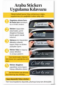 Resim AlpiLeo Metafor Bebek Uyarı Stickerı – "Arabada Küçük Bey Var!" Araç Cam Hologram Yazısı - 15x22 cm 