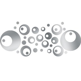 Resim Kosona 32 Parça/seti Açılabilir Akrilik Ayna Sticker, Ev Salonu Yatak Odası Dekorasyonu İçin Gümüş Renkli Duvar Sticker Seti Gümüş 