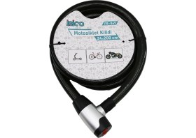 Resim Anahtarlı Metal Kaplama Kafaçek-It Kilit Kapakmotor - Bisiklet Kilit Çelik Telsiyah Şeffaf KILIF24MMX200CM (4887) 
