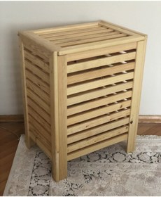 Resim Algı Ahşap Çok Amaçlı Kirli Çamaşır Sepeti 