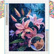 Resim 1 Çiçek Desenli 5D Tam Elmas Yuvarlak Elmas Boyama Kiti, 30*40cm/11.8*15.8in, Elmas Boyama Sanatı, Mozaik Dekorasyon Sanatı Duvar Sanatı, Başlangıçlar İçin Uygun, Ev Oturma Odası Ofis Dekorasyonu İçin Uygun, Anneler Günü Yeni Yıl Paskalya Hediyesi 