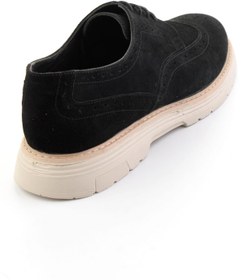 Resim Bambi Siyah Hakiki Deri Erkek Oxford Ayakkabı E01698002602 