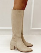 Resim Nil Shoes Milano Bej Süet Çizme 