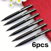 Resim 6 Adet Lüks El Yapımı Gül Ağacı Abanoz İmza Kalem Metal Klipsli Yaratıcı Geri Çekilebilir Siyah Dolma Kalem, Ücretsiz Lazer Kazıma, İş Ofis Kırtasiye Mezuniyet Hediyesi Doğum Günü Hediyesi Okul Ofis Yazı Çalışması İçin Kişiselleştirilmiş Kalem, Öğretmenler Günü Hediyesi Erkek/Kadın/Baba 