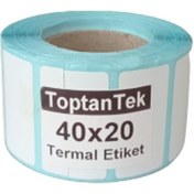 Resim 40X20 TERMAL ETİKET BİR RULO 1000 ADET (TAM METRAJ) 1.KALİTE 