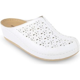 Resim Muya Ella 31137 Anatomik Kadın Terlik Beyaz Beyaz 