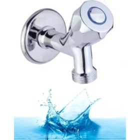 Resim Qniay Topbaş Pirinç Çamaşır Musluğu Topuz Tek Giriş Ara Musluk 